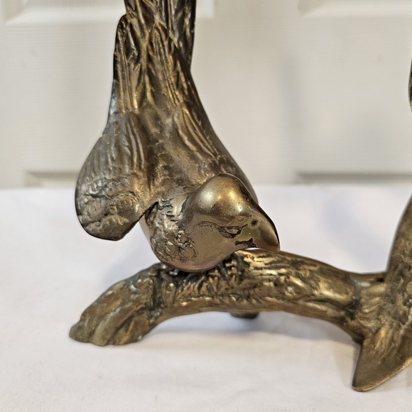 Large Vintage Brass Pheasant Bird Branch MCM Figure Sculpture - Picture 6 of 6